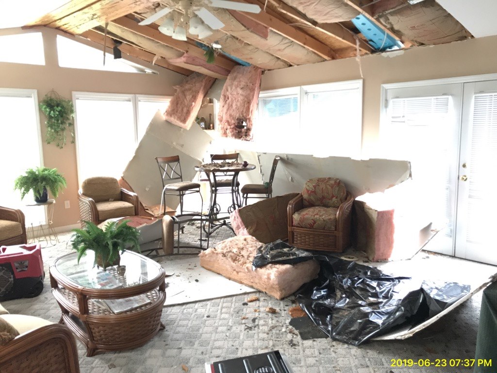 Storm damage in New Orleans Louisiana 